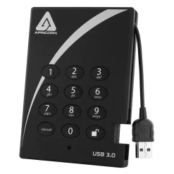 Apricorn Aegis Padlock 500GB USB 3.0 External Hard Drive, Gray (A25-3PL256-500)* External Hard Drives