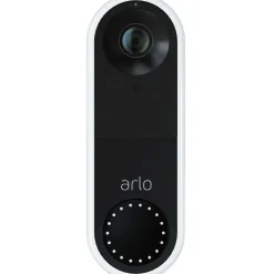 Smart Doorbells<Arlo Essential Wi-Fi Wired Smart Video Doorbell, White (AVD1001-100NAS)
