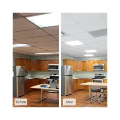 Ceiling Tiles<Armstrong FINE FISSURED Square Lay-In Edge Ceiling Tile, 24" x 24", White, 12/Carton (BP1713)