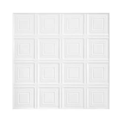 Ceiling Tiles<Armstrong TINCRAFT Tegular Edge Ceiling Tile, 24" x 24", White, 8/Carton (BP8009A)