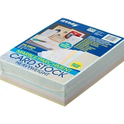 Best 65 lb. Cardstock Paper, 8.5" x 11", Assorted Colors, 250 Sheets/Pack (PAC101196) Card Stock