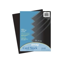 Discount 65 lb. Cardstock Paper, 8.5" x 11", Black, 100 Sheets/Pack (101187) Card Stock