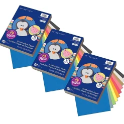 Clearance 9" x 12" Lightweight Construction Paper, Assorted, 200 Sheets/Pack, 3 Packs/Bundle (PAC94450-3) Construction Paper