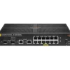 Aruba 6100 12-Port Gigabit Ethernet Managed Switch, 10/100/1000 Mbps, Black (JL679A#ABA)* Ethernet Switches & Splitters