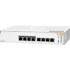 Aruba Instant On 1830 8-Port Gigabit Ethernet Managed Switch, 10/100/1000 Mbps, White (JL811A#ABA)* Ethernet Switches & Splitters