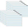 Outlet Productions® Smart Poly® PosterMat Pals® Handwriting, 3/4" Ruling, Blue, 13" x 9.5", Pack of 10 (ASH97013) Dry Erase