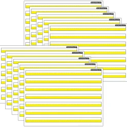 Outlet Productions® Smart Poly® PosterMat Pals® Handwriting, 3/4" Ruling, Yellow, 13" x 9.5", Pack of 10 (ASH97012) Dry Erase