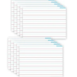 Productions® Smart Poly® PosterMat Pals® Space Savers Handwriting, 3/4" Ruling, 13" x 9.5", Pack of 10 (ASH97002) Dry Erase