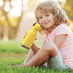 Water Bottles<ASOBU Bestie Bottle Dog Stainless Steel Vacuum Insulated Water Bottle, 16 oz., Yellow (ADNASBV44DO)