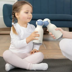 Water Bottles<ASOBU Bestie Bottle Sheep Vacuum Insulated Stainless Steel Water Bottle with Reusable Flexi Straw, 16 oz., White (SBV44SH)