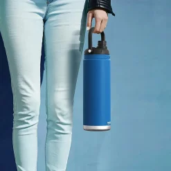 Water Bottles<ASOBU Canyon Stainless Steel Vacuum Insulated Water Bottle, 50 oz., Blue (ADNATMF7B)