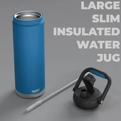 Water Bottles<ASOBU Canyon Stainless Steel Vacuum Insulated Water Bottle, 50 oz., Blue (ADNATMF7B)