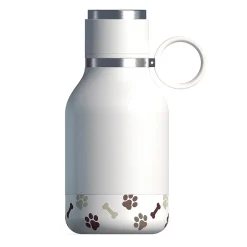Water Bottles<ASOBU Insulated Water Bottle with Removable Dog Bowl, 33 oz., White (NA-SDB1)