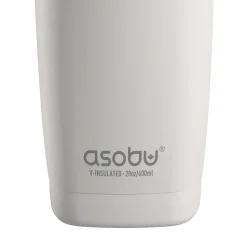 ASOBU 20-Ounce Aquilina Double-Wall-Insulated Stainless Steel Tumbler, White (NA-BF23W)