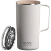 ASOBU Stainless Steel Double Wall Insulated Travel Mug, 20 oz., White (ADNANASM90W)