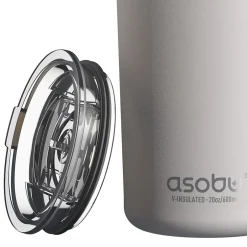 ASOBU Stainless Steel Double Wall Insulated Travel Mug, 20 oz., White (ADNANASM90W)