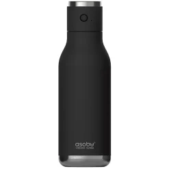 Water Bottles<ASOBU Stainless Steel Vacuum Insulated Water Bottle, 17 oz., Black (ADNANABT60BK)
