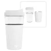 ASOBU Vista Stainless Steel Double Wall Insulated Coffee Mug, 20 oz., White (ADNASM40W)