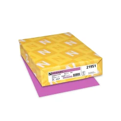 Outlet 65 lb. Cardstock Paper, 8.5" x 11", Outrageous Orchid, 250 Sheets/Pack (WAU21951) Card Stock