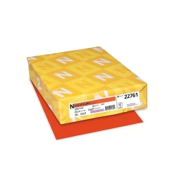 65 lb. Cardstock Paper, 8.5" x 11", Orbit Orange, 250 Sheets/Pack (WAU22761) Card Stock