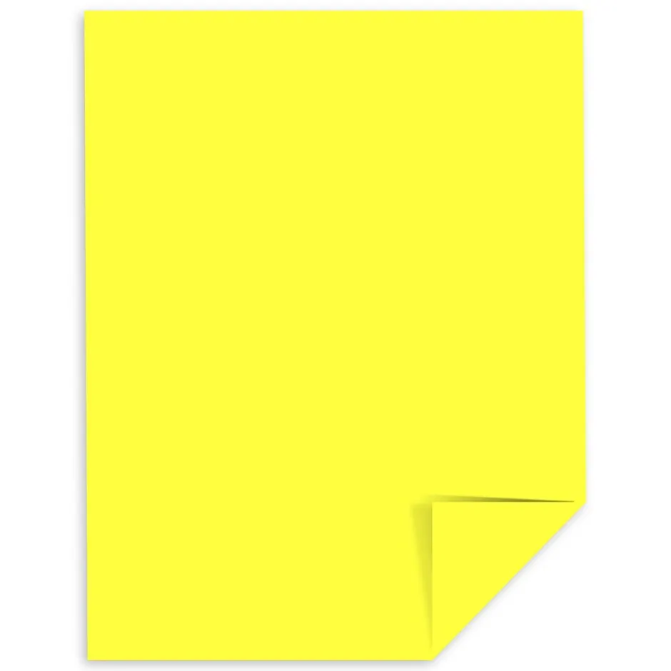 Discount Colored Paper, 24 lbs., 8.5" x 11", Lift-Off Lemon, 500 Sheets/Ream (21011) Multipurpose Paper