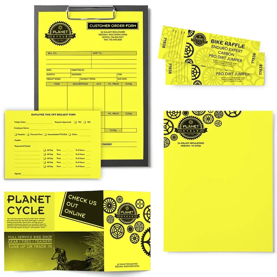 Discount Colored Paper, 24 lbs., 8.5" x 11", Lift-Off Lemon, 500 Sheets/Ream (21011) Multipurpose Paper