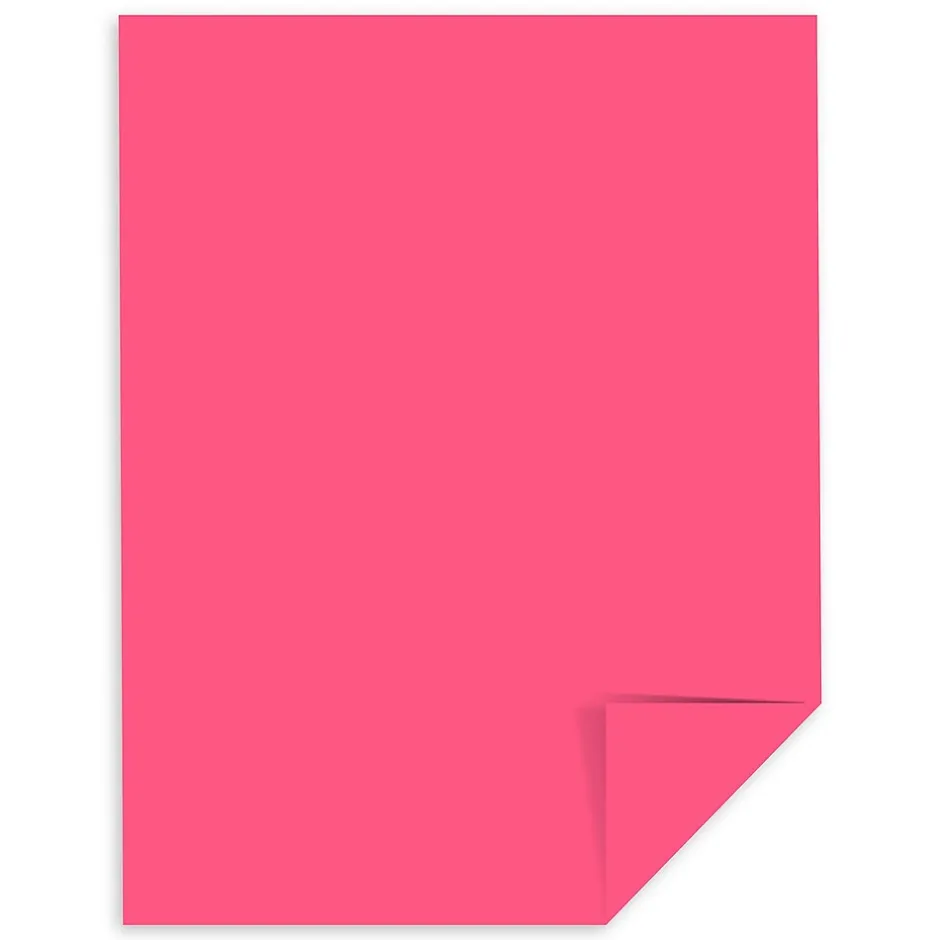 Sale Colored Paper, 24 lbs., 8.5" x 11", Plasma Pink, 500 Sheets/Ream (22119) Multipurpose Paper