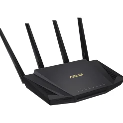 Asus AC Dual Band MU-MIMO WiFi 6 Router, Black (RT-AX3000)* Ethernet Switches & Splitters