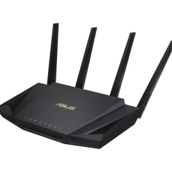 Asus AC Dual Band MU-MIMO WiFi 6 Router, Black (RT-AX3000)* Ethernet Switches & Splitters