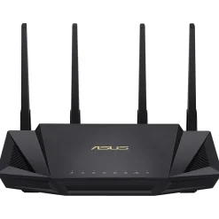 Asus AC Dual Band MU-MIMO WiFi 6 Router, Black (RT-AX3000)* Ethernet Switches & Splitters