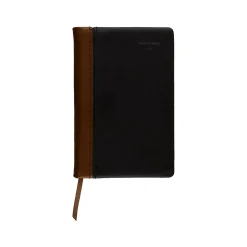 AT-A-GLANCE Fine Diary Pocket Hardcover 2025 Weekly and Monthly Diary, 2.75" x 4.25", Ruled, Black/Brown (74-01-05-25) New