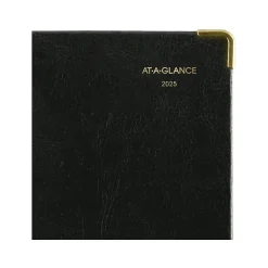 AT-A-GLANCE Fine Pocket Hardcover Diary, 3" x 5", Ruled, Black (70-1111-05-25) New