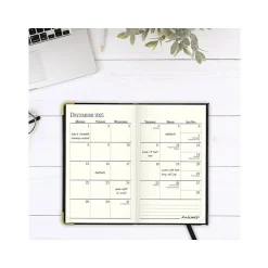 AT-A-GLANCE Fine Pocket Hardcover Diary, 3