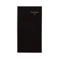 AT-A-GLANCE Fine Pocket Hardcover Diary, 3" x 6", Ruled, Black (72-02-05-25) Sale