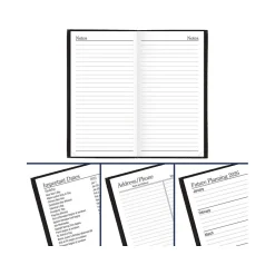 AT-A-GLANCE Fine Pocket Hardcover Diary, 3