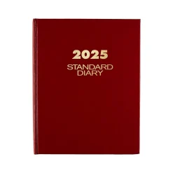 AT-A-GLANCE Standard Hardcover 2025 Daily Diary, 7.5" x 9.5", Ruled, Red (SD374-13-25) Best