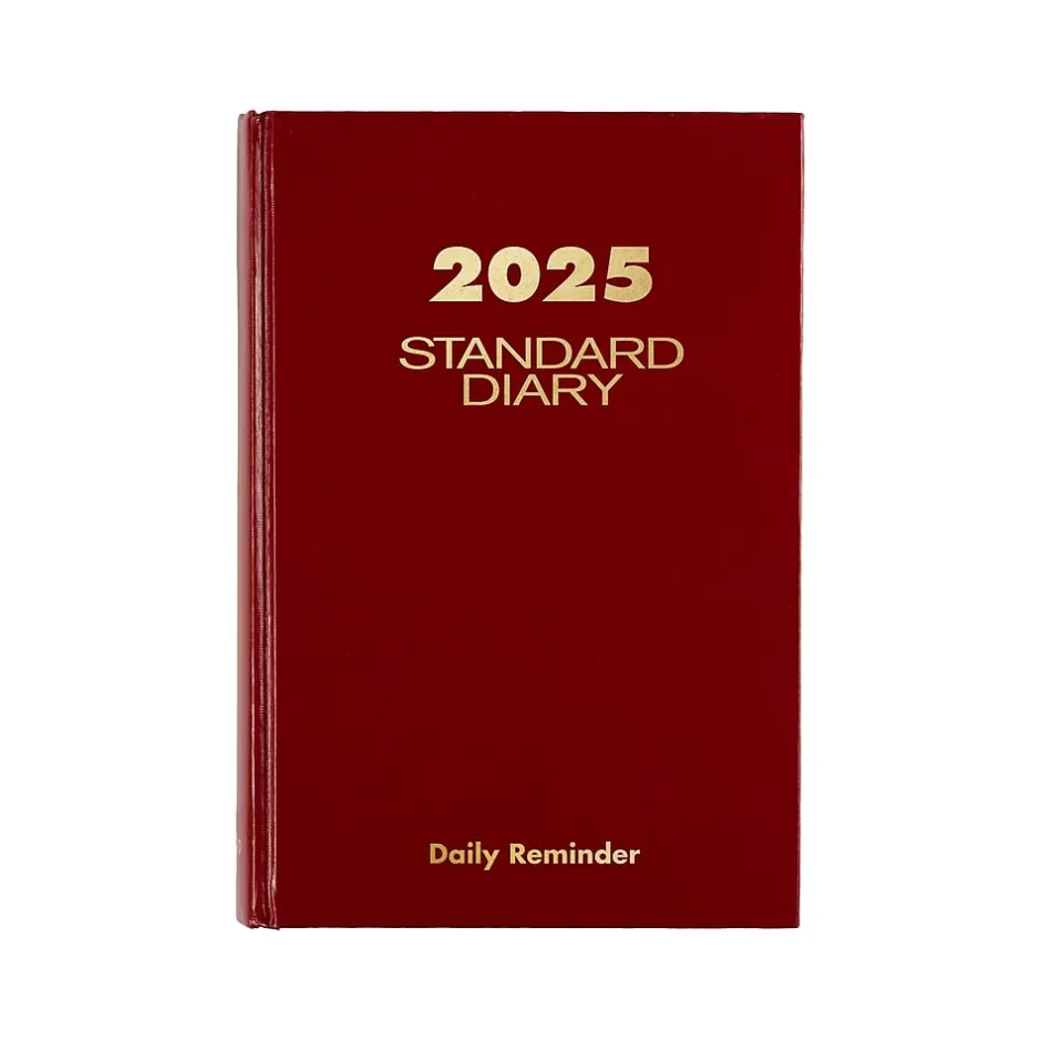 AT-A-GLANCE Standard Hardcover 2025 Daily Reminder, 5.75" x 8.25", Red (SD389-13-25) Hot