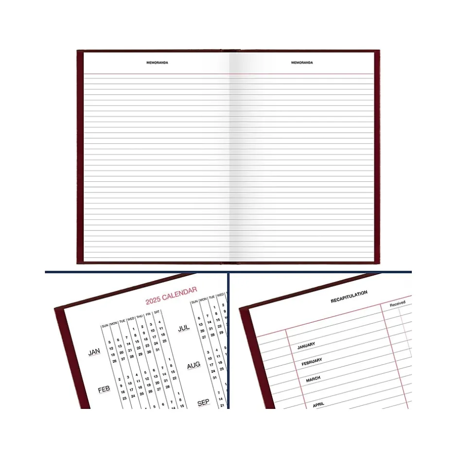 AT-A-GLANCE Standard Hardcover 2025 Daily Reminder, 5.75" x 8.25", Red (SD389-13-25) Hot