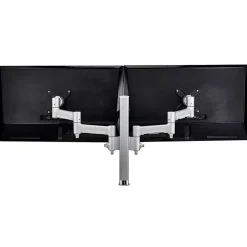 Atdec Adjustable Dual Monitor Arm for Flat/Curved Monitors up to 32", Silver (AWMS-2-4640-F-S)* Monitor Mounts & Stands