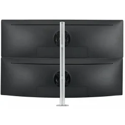 Atdec Adjustable Dual Stack Heavy Monitor Desk Mount for Flat/Curved Monitors up to 49", Silver (AWMS-2-LTH75-H-S)* Monitor Mounts & Stands