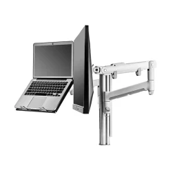Atdec Adjustable Notebook and Display Desk Mount, Silver (AWMS-2-ND13-F-S)* Monitor Mounts & Stands