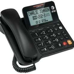 Office Phones & Conferencing<AT&T ATTCL2940 Single Line Corded Phone, Black