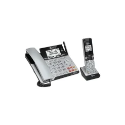 Office Phones & Conferencing<AT&T Connect to Cell 2-Line Cordless VOIP Phone with Digital Answering, Black/Silver (TL86103)