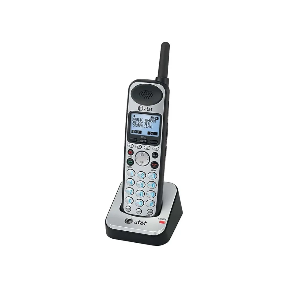 Office Phones & Conferencing<AT&T SynJ 4-Line Cordless Phone, Silver/Black (SB67108)