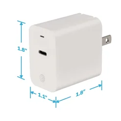 AT&T Type-C Power Adapter, 18-Watt, White, (PDC18)