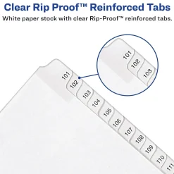 Avery Allstate Pre-Printed 126-150 Paper Divider, White, Set (01706) Sale