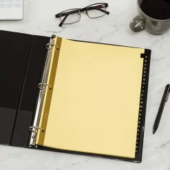Avery A-Z Leather Dividers, 26-Tabs, Gold (11350)