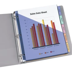 Avery Big Tab Insertable Plastic Dividers, 5 Tab, Multicolor, 24 Sets/Carton (11902)