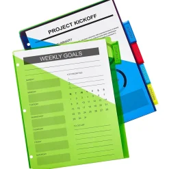 Avery Big Tab Insertable Plastic Dividers with 2 Pockets, 5 Tabs, Multicolor (11906) Best