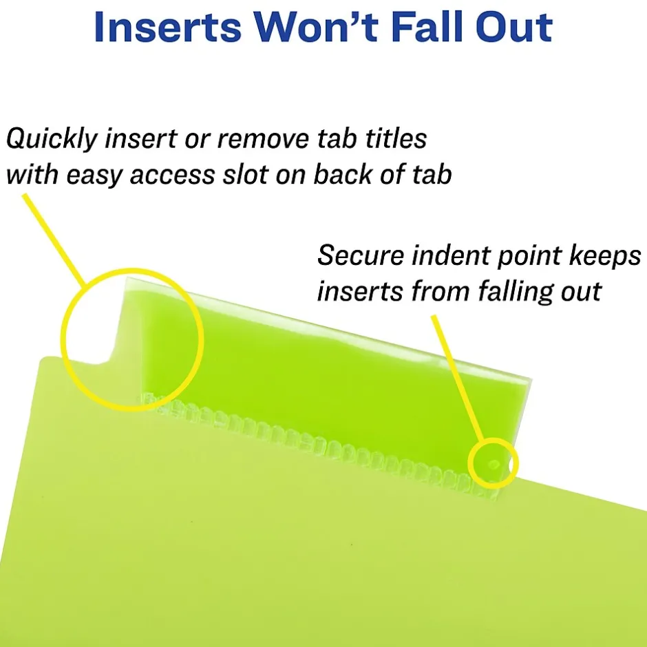 Avery Big Tab Insertable Plastic Divider, 5 Tabs, Multicolor, 1 Set (11902) Best